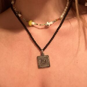 Hand beaded necklace 🖤